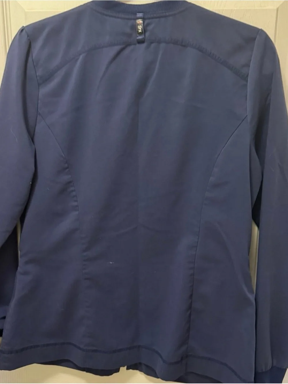 Grey's Anatomy Navy Zip-Front Bomber Scrub Jacket